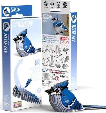 Fat Brain Toys Ptak Modrosójka Eugy. Eko Układanka 3D