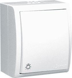 Kontakt-Simon Przycisk światło IP54 Aquarius biały - AQS1/11