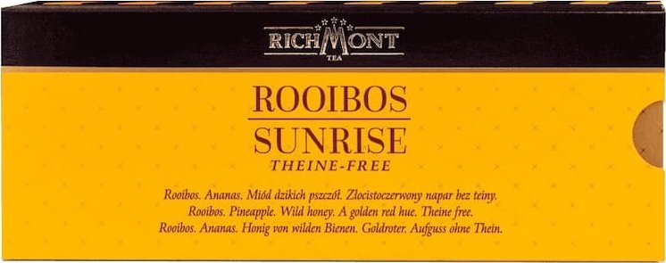 Richmont Herbata Richmont Rooibos Sunrise 12x6g - egzotyczna herbata ziołowo-owocowa