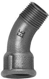 Łuk długi ocynk 45* DN32 11/4 nakrętno-wkrętny