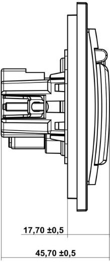 Karlik Gniazdo bryzgoszczelne Deco z/u klapka dymna biały mat (25DGPB-1zd)