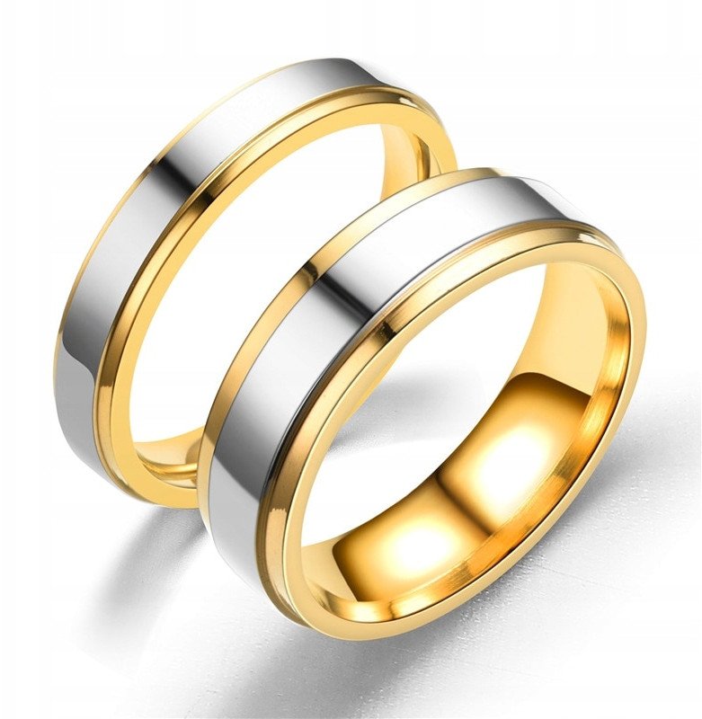 OBRĄCZKI ŚLUBNE Pierścionek STALOWY 5mm 316L r.22