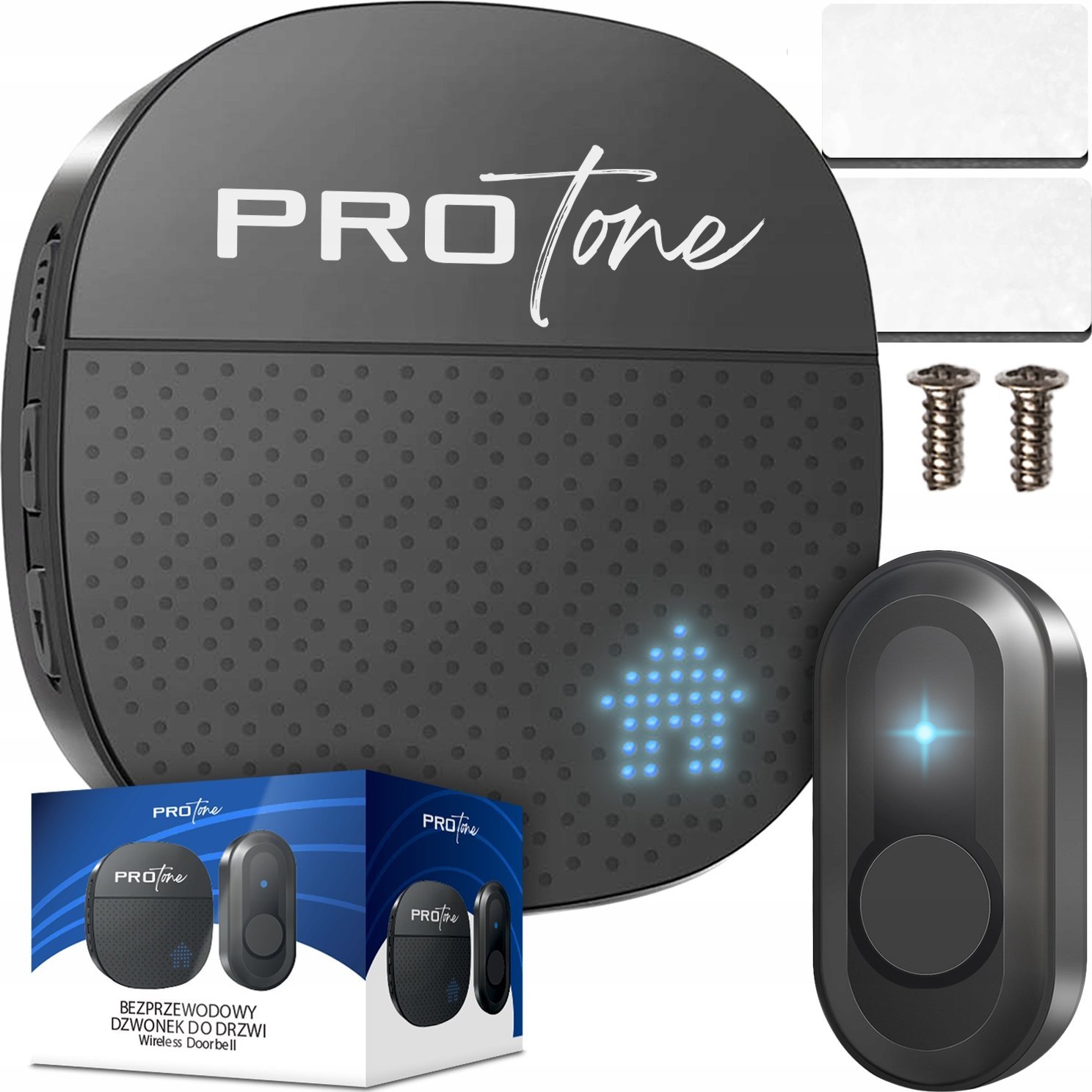 BEZPRZEWODOWY DZWONEK DO DRZWI Z ODBIORNIKIEM 433MHZ X-10-BK