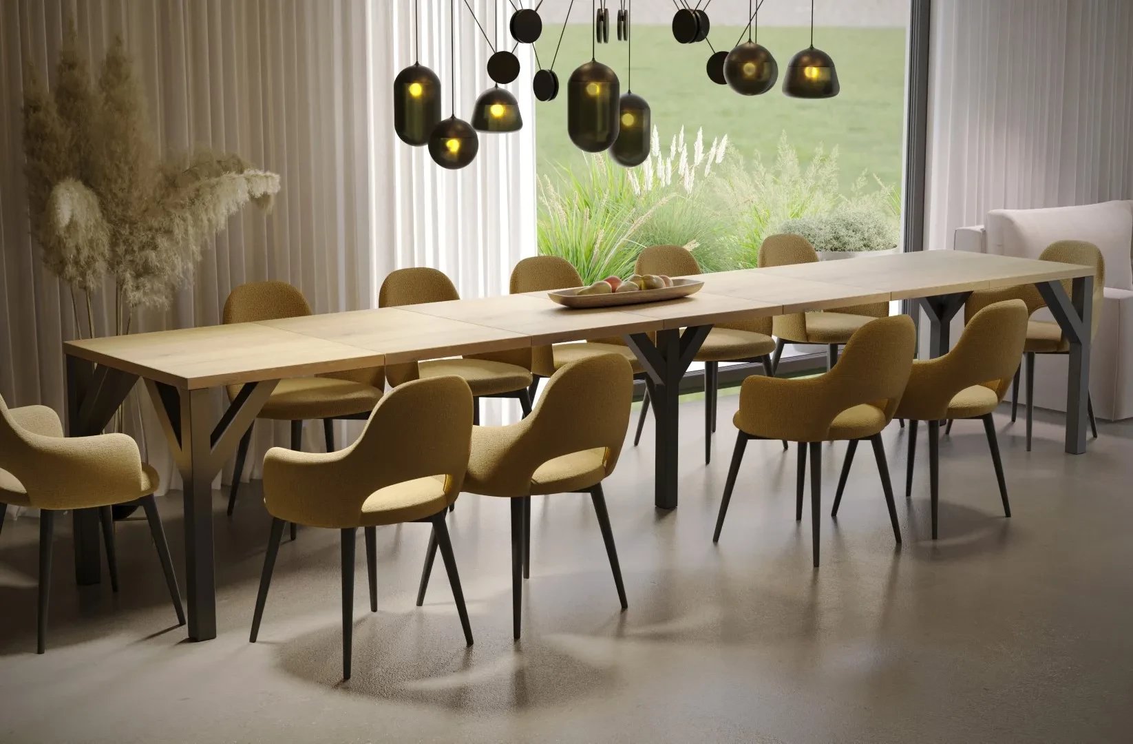 Stół rozkładany DUNAJ 130(295)x90 dąb natura ENDO