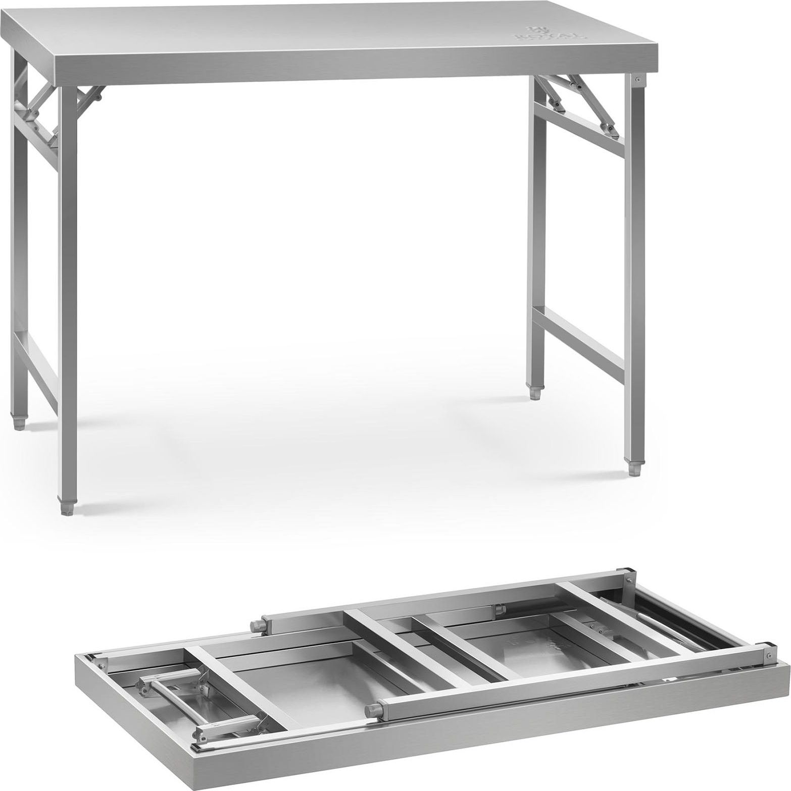 Royal Catering Stół ze stali nierdzewnej 120 x 60 cm (1011085)