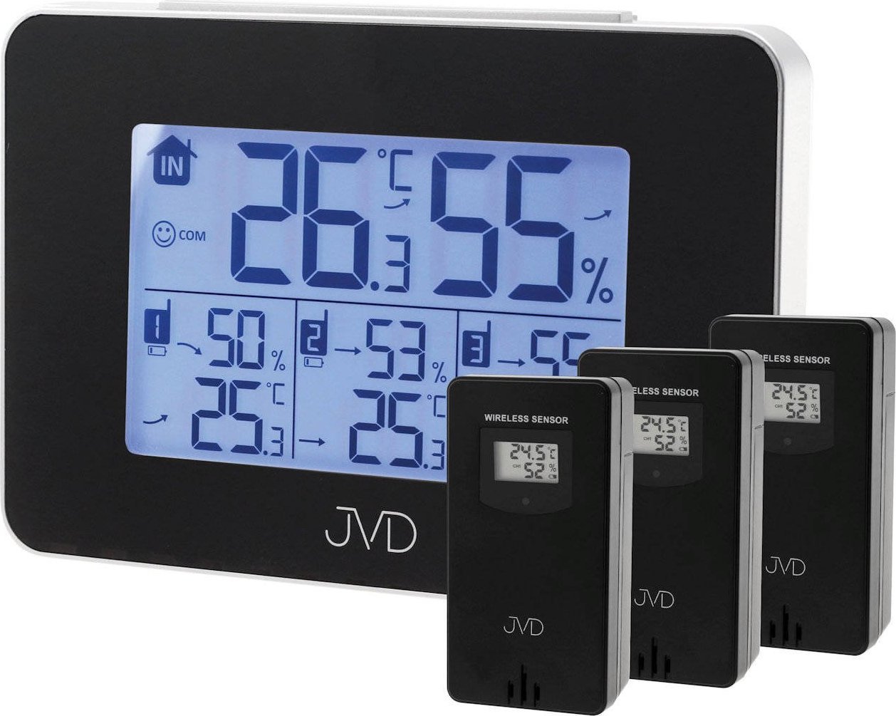 Stacja pogodowa JVD Termometr JVD T3364.2 trzy sondy