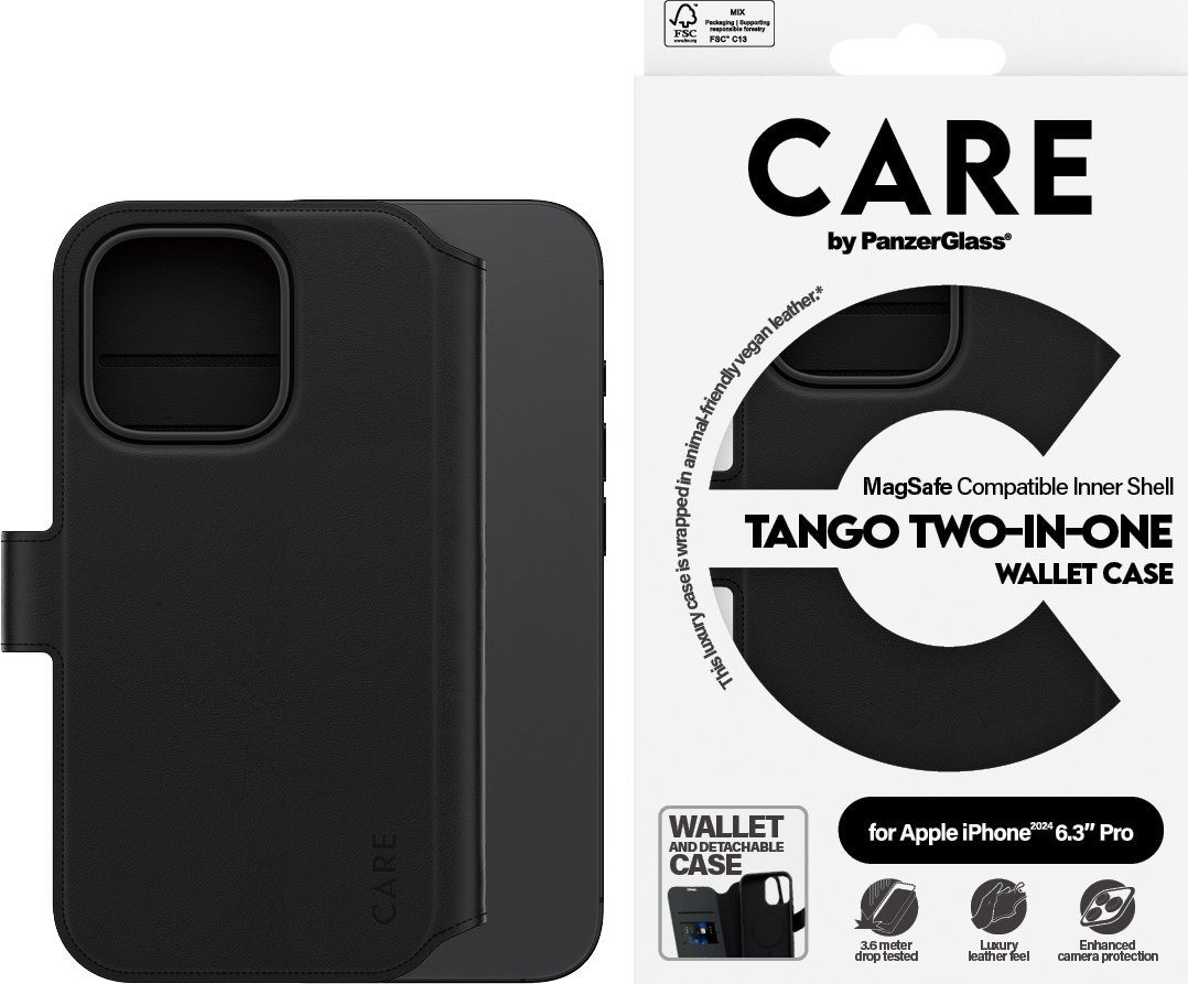 PanzerGlass CARE Case Feature Tango 2-in-1 Wallet Case iPhone 24 6.3" Pro