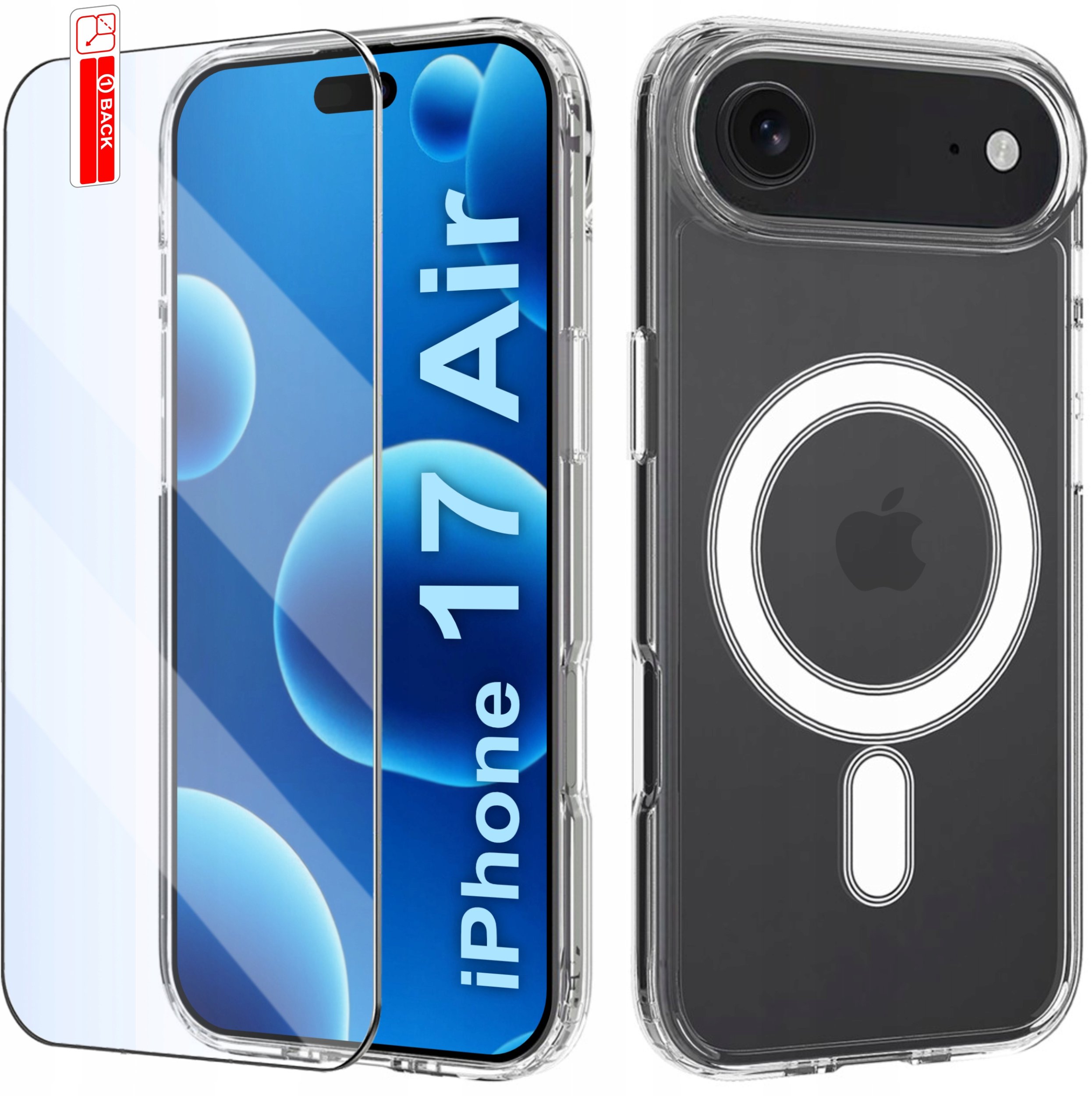 Etui Magnetyczne Przezroczyste do iPhone 17 Air |do MAGSAFE CASE | + Szkło