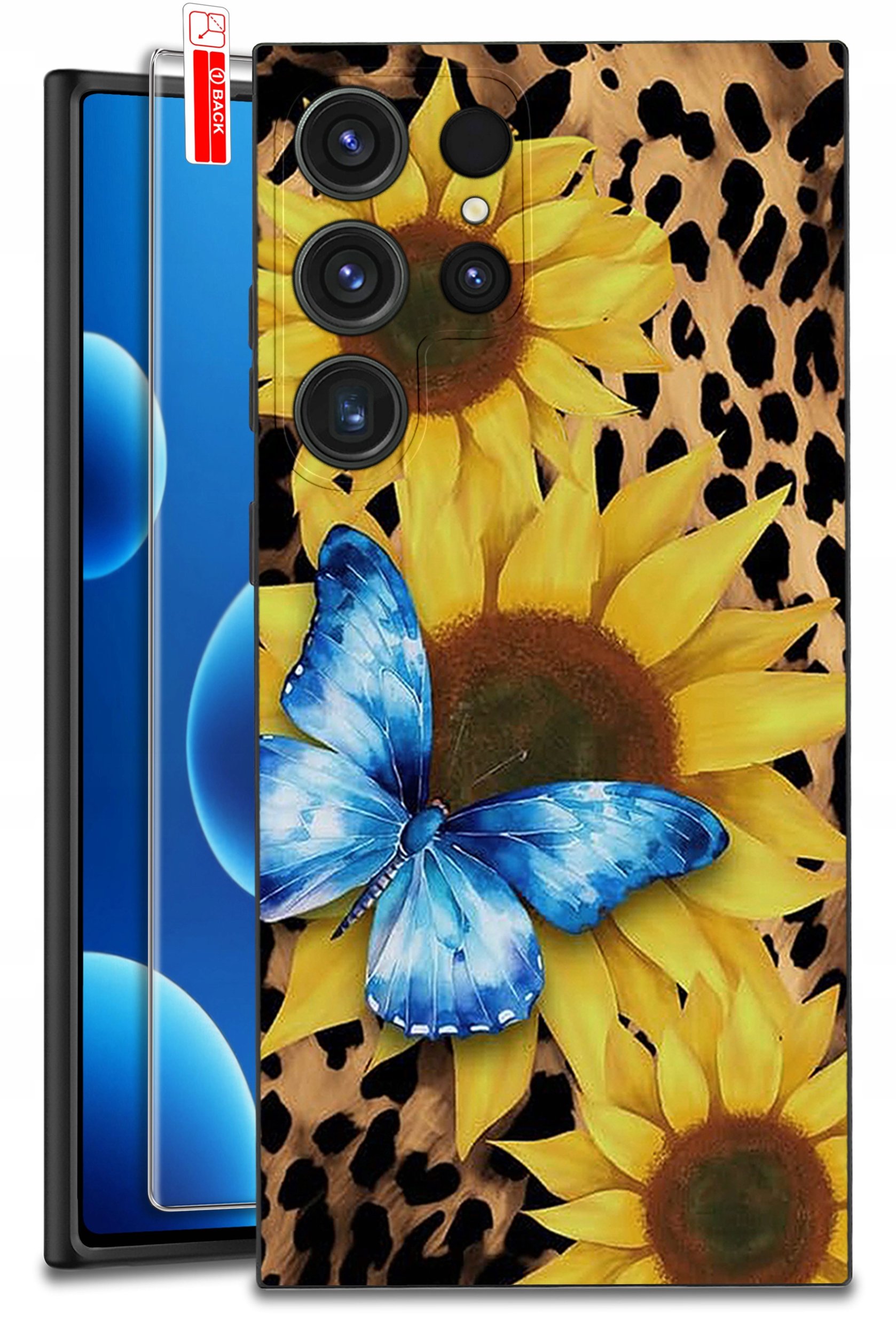 ETUI do Samsung Galaxy S25 Ultra WZORY | SILIKONOWE MATT CASE + SZKŁO 9H