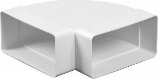 AWENTA Kolano Awenta KP75-24 75x150mm 90 stopni poziome płaskie białe