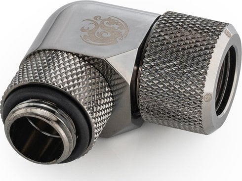 BitsPower Bitspower Advanced Multi-Link Adapter Anschluss 90 Grad G1/4 Zoll AG auf 12mm AD Hardtube - drehbar, schwarz