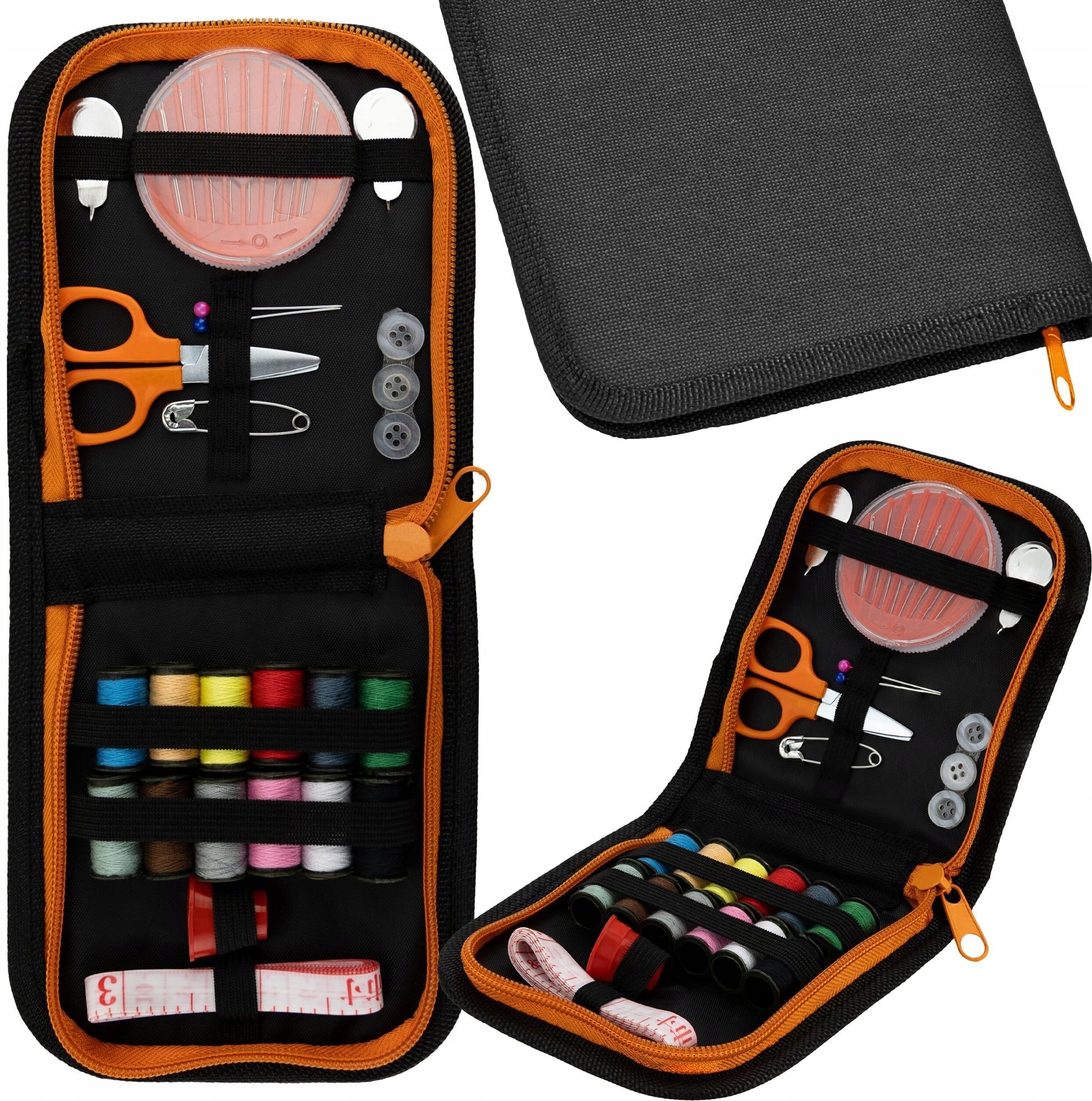PRZYBORNIK KRAWIECKI DO SZYCIA ORGANIZER IGŁY NICI AGRAFKI PODRÓŻNY ETUI