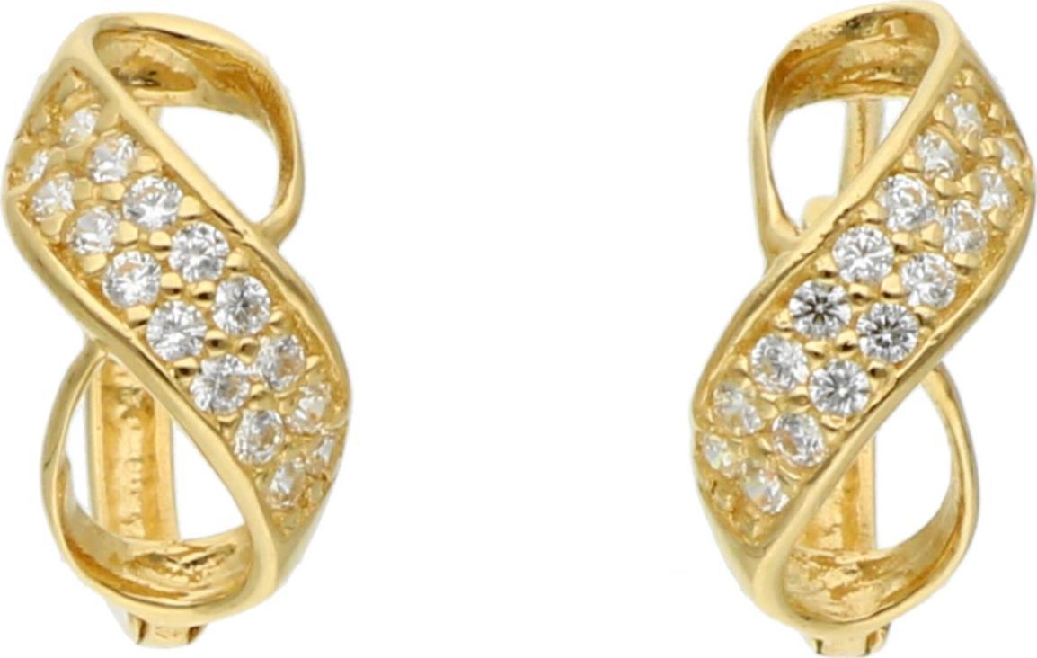 Rosanto Złote kolczyki koła z nieskończonością 585 14k