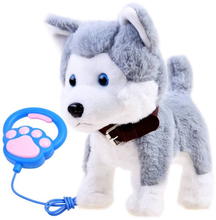Interaktywny piesek Husky na smyczy szczeka ZA3888 EDUKAMP