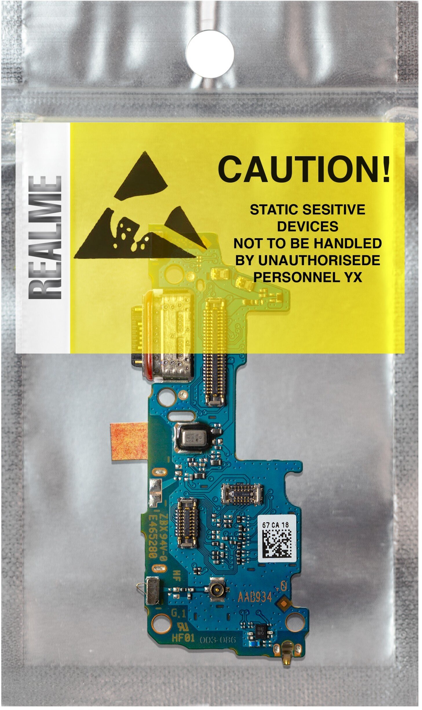 Pamięć do laptopa Zila Płytka Ładowania do Realme 14 Pro USB Złącze Oryginał RMX5056 (5904858355174)