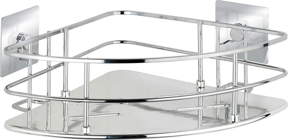 Koszyk prysznicowy Wenko wieszak prysznicowy i wannowy Quadro Turbo-Loc 27,5 cm stal nierdzewna