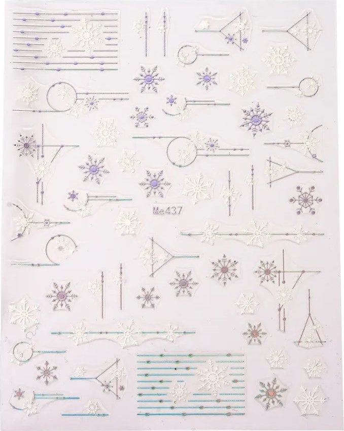 Peggy Sage Holo Christmas holograficzne zimowe naklejki na paznokcie