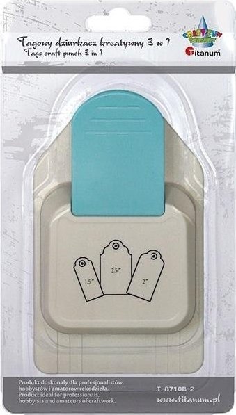 Titanum Dziurkacz z motywem tag 3w1