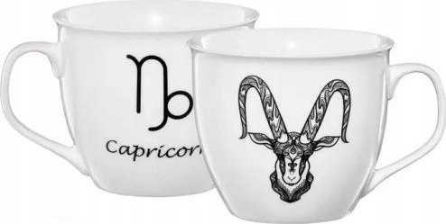 Dajar Kubek zodiak porcelanowy koziorożec biały 550 ml