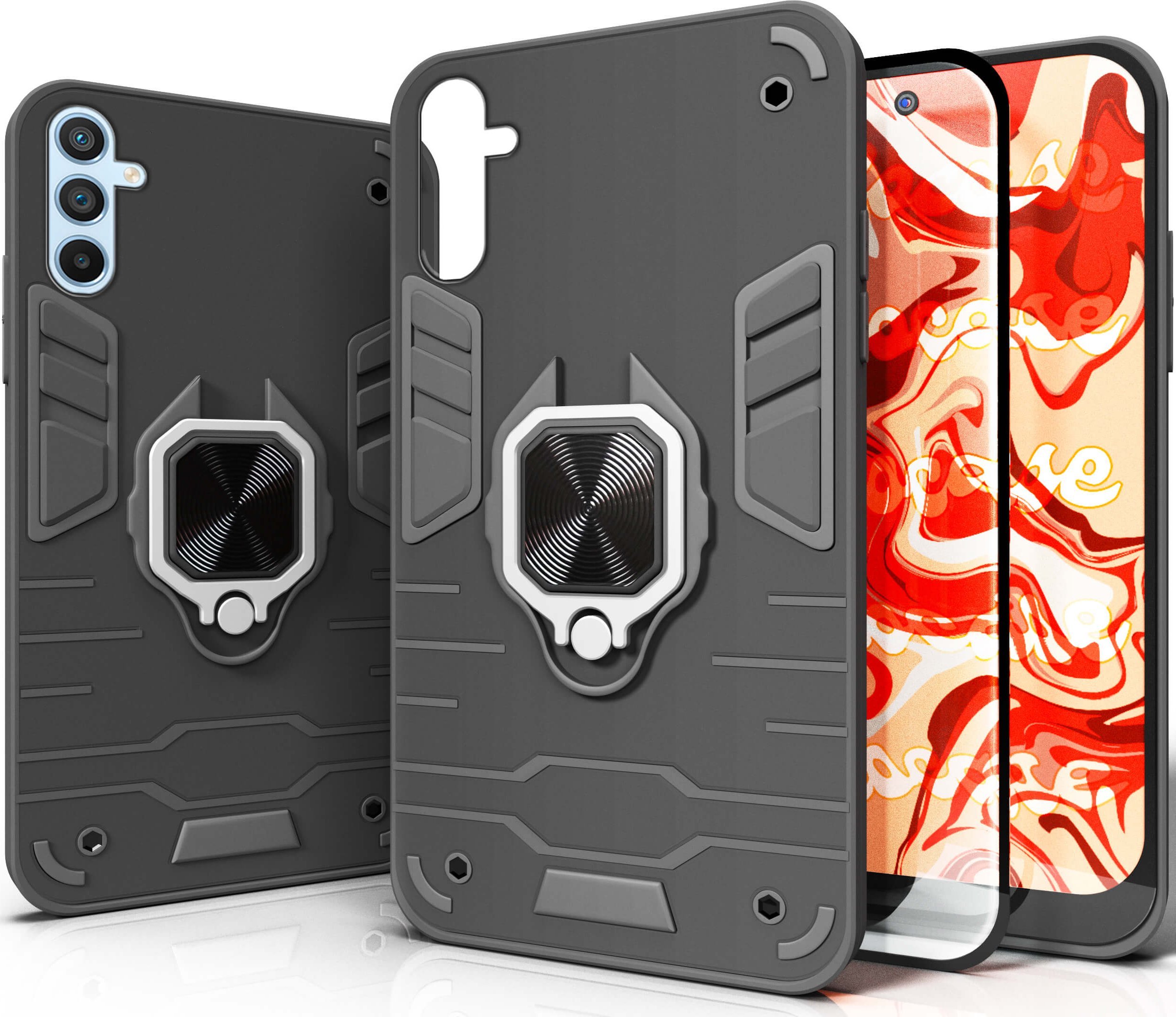 Hello Case ETUI PANCERNE DO SAMSUNG GALAXY A54 5G CZARNE OBUDOWA ARMOR HOLDER SZKŁO