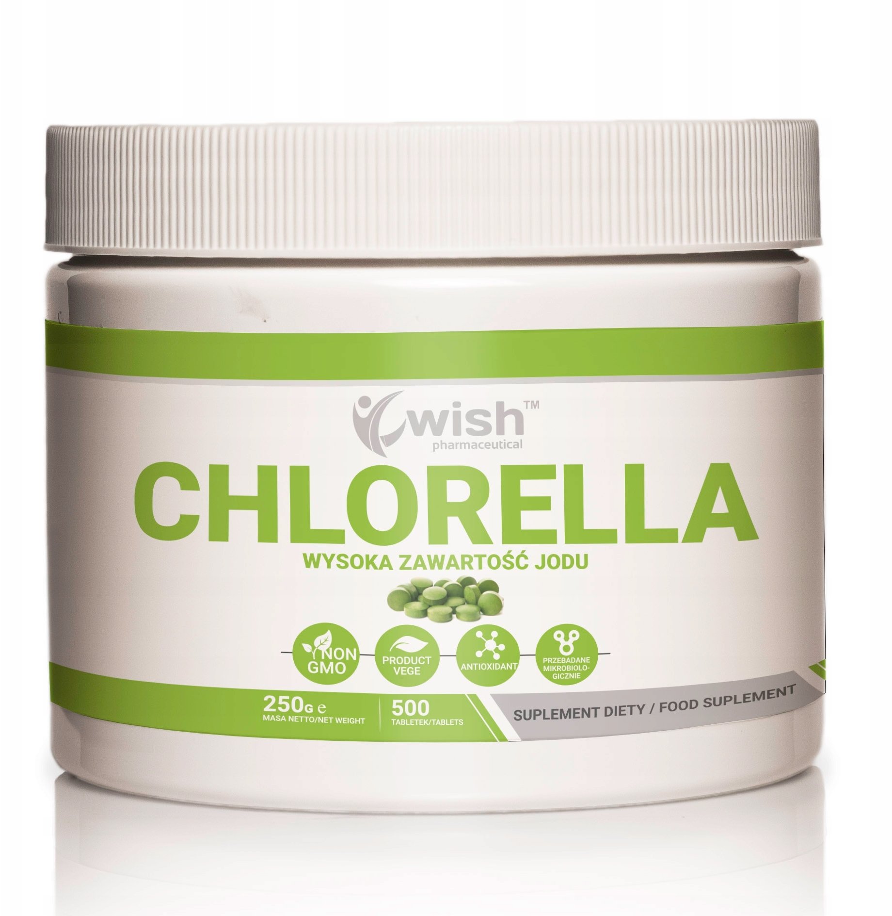 WISH PHARMACEUTICAL_Chorella 500mg suplement diety 500 tabletek
