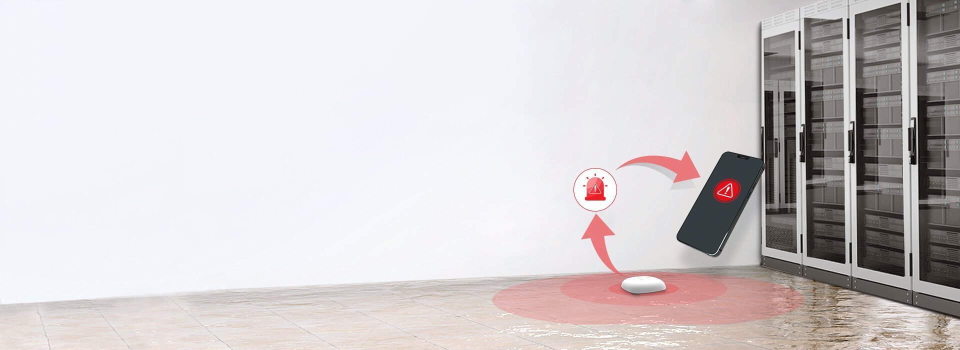 MILESIGHT Milesight WS303 Mini czujnik zalania punktowego LoraWan do łazienek oraz Smart Building IP 67 Syrena Alarmowa MQTT