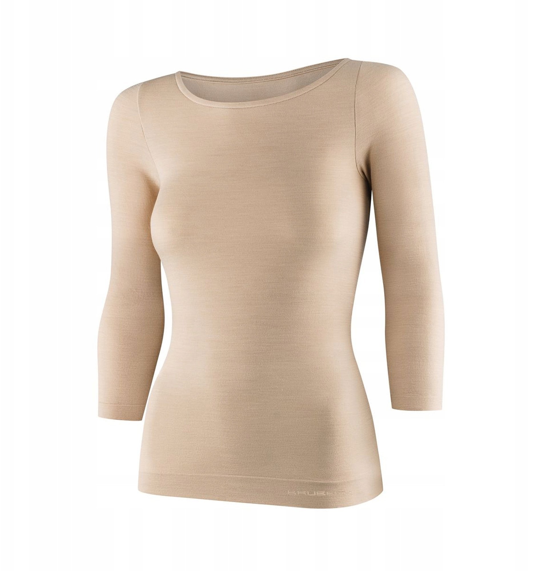 LS1628W Koszulka damska z rękawem 3/4 COMFORT MERINO beżowy M