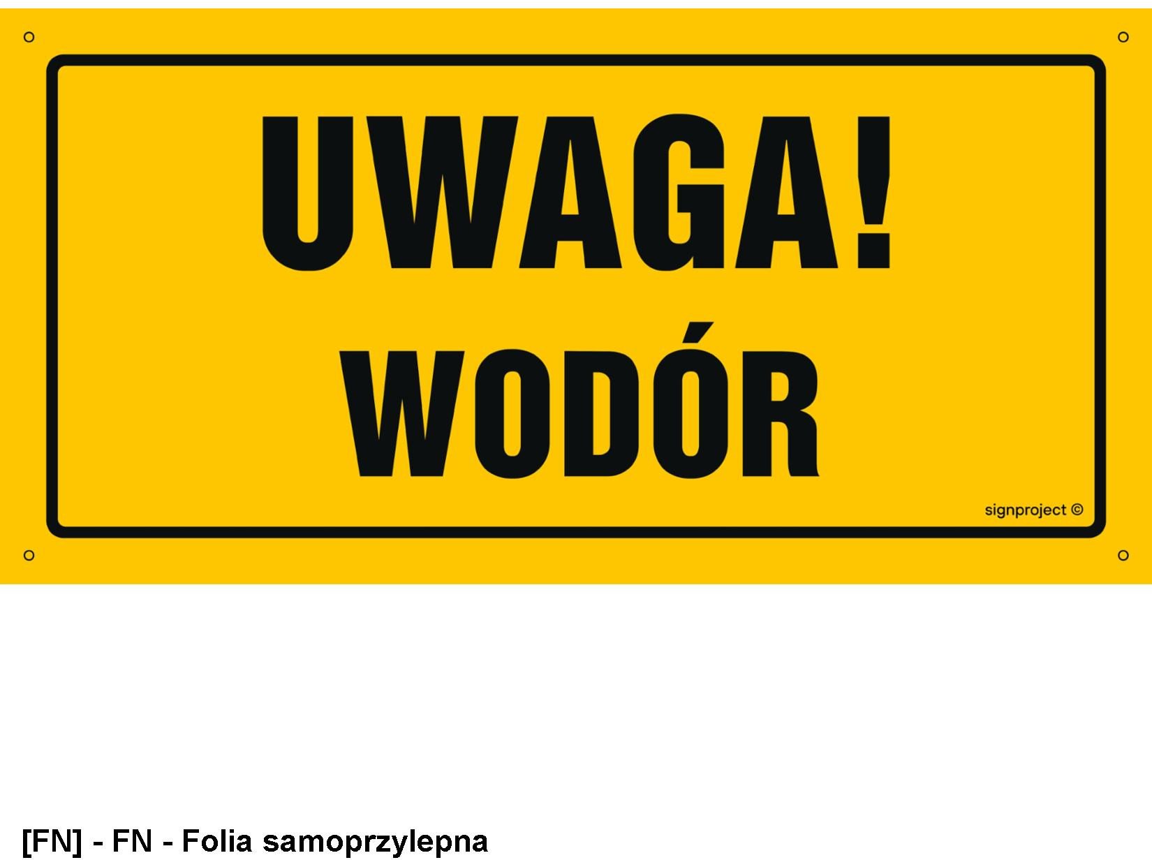 OA190 - Uwaga wodór 200x100