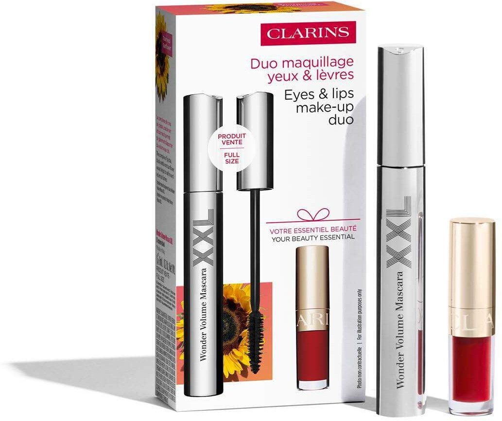 CLARINS SET (MASCARA WONDER VOLUME XXL 8ML + LIP COMFORT OIL #03 CHERRY 1,4ML)