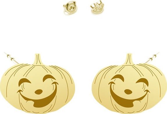 Radziszewska Jewellery Kolczyki Pozłacane Dynia Halloween