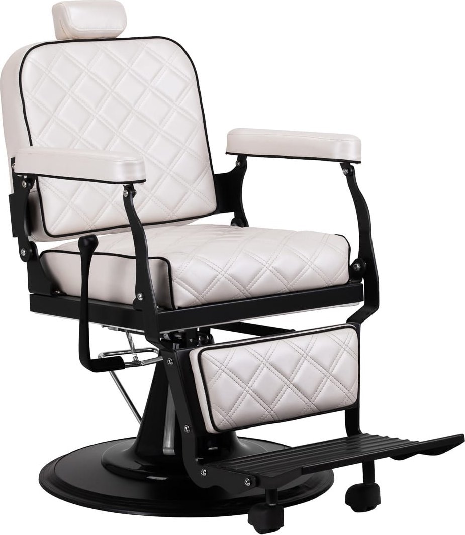 Fotel Barberski Carlos extra Perłowy