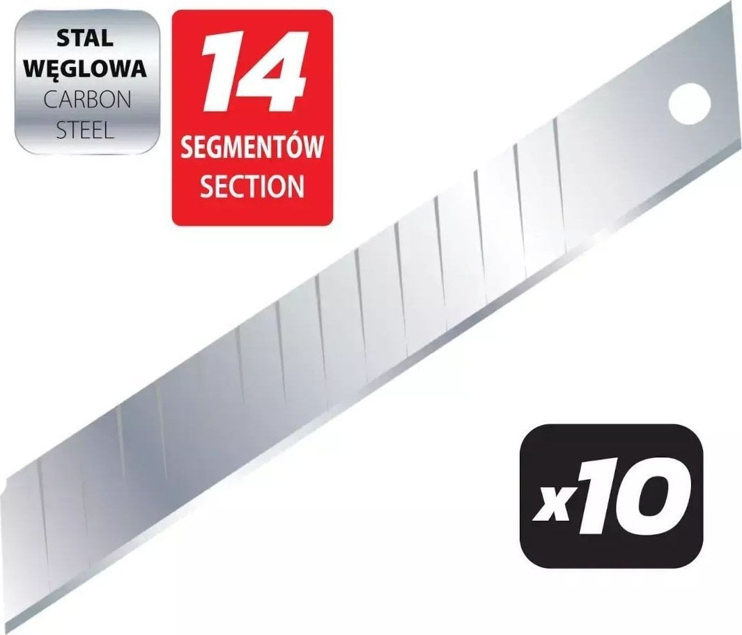 Dedra Ostrza gęsto nacinane 18mm, 14 segmentów, 10 szt.