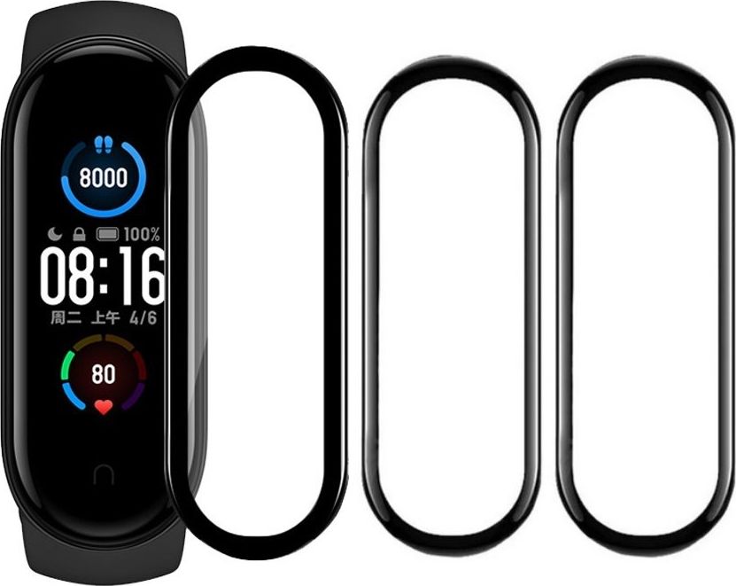 3 szt FOLIA HYBRYDOWA 3D Szkło do XIAOMI MI BAND 5/6