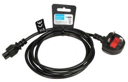 KABEL ZASILAJĄCY I-BOX DO NOTEBOOKÓW (KONICZYNKA) VDE 3X0 75MM MIEDŹ WTYCZKA UK