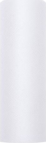 Party Deco Tiul dekoracyjny gładki, biały, 0,15x9 m. uniwersalny