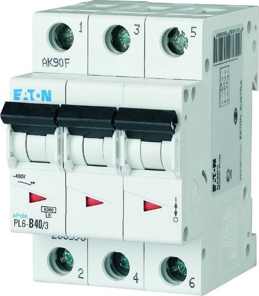Eaton Wyłącznik nadprądowy 6kA PL6-D40/3