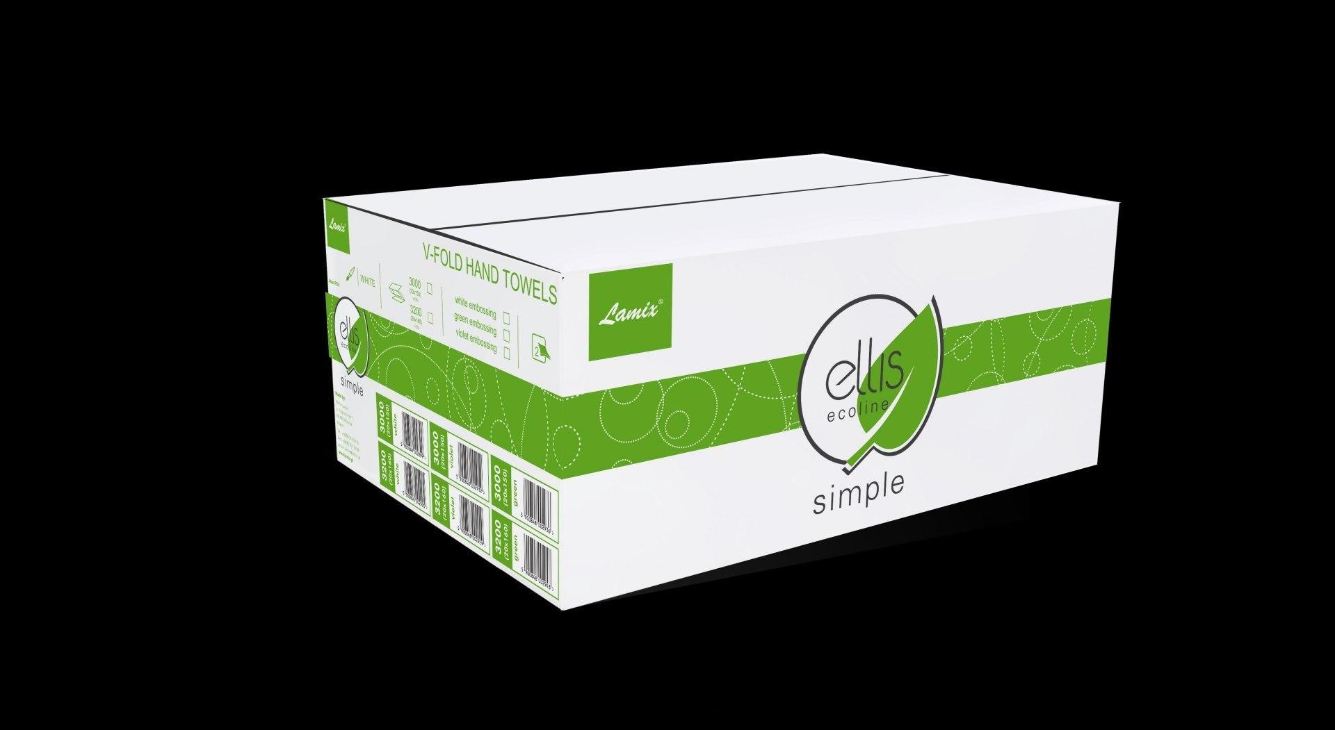 Ellis Ręcznik ZZ ELLIS Ecoline makulatura 2warstwy biały 3000 listków 9.401.049 2899