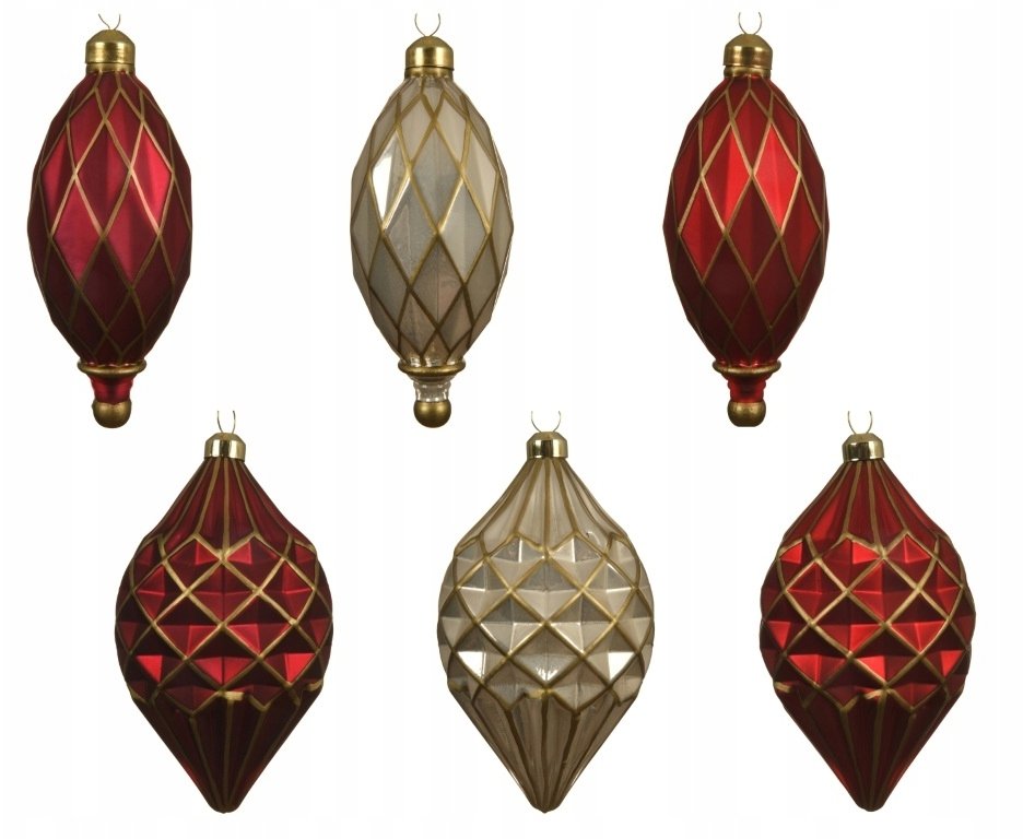 Kaemingk Bombka choinkowa szklana bombka w różnych wzorach 14cm 1szt