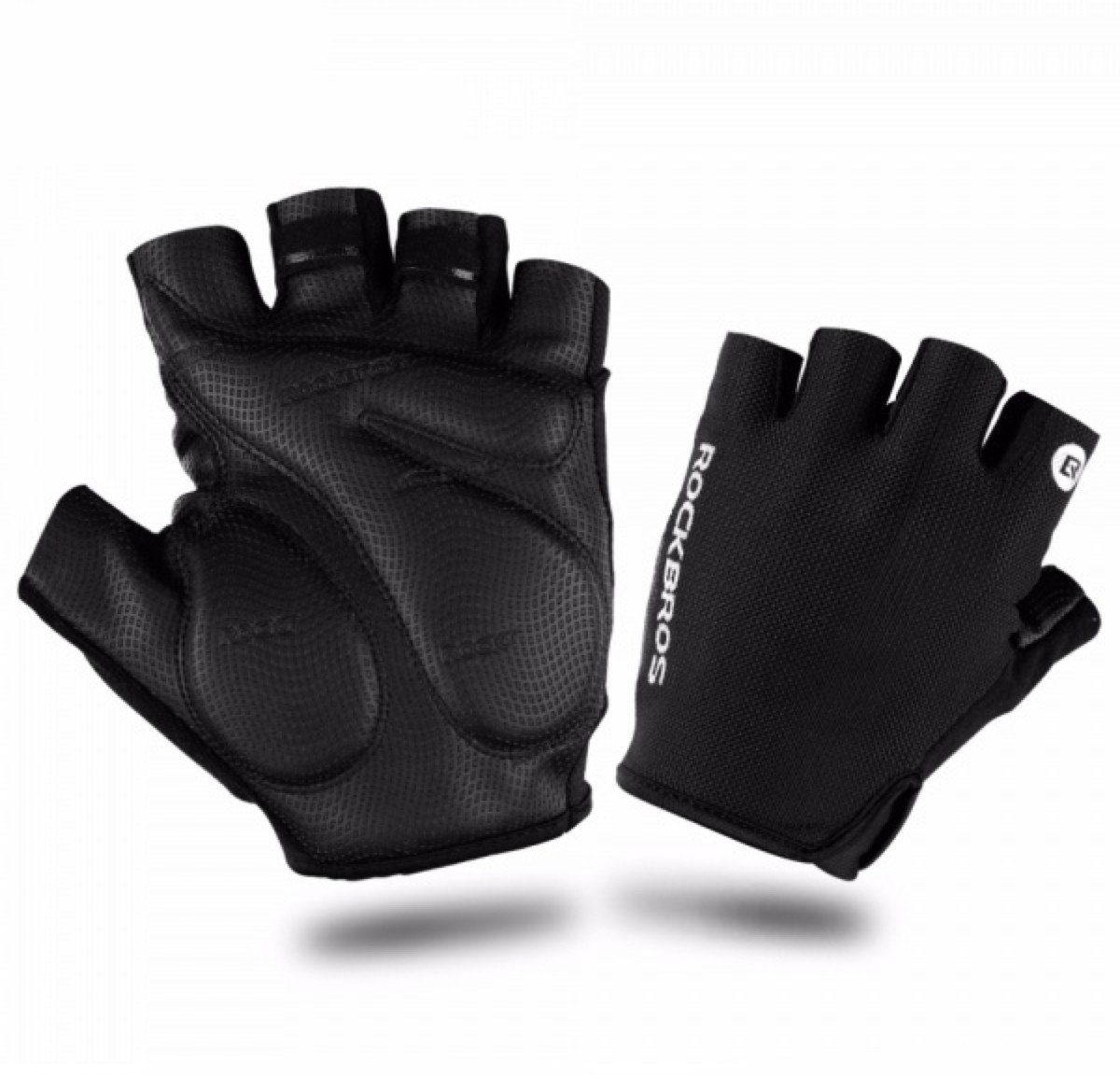 Rękawiczki rowerowe bezpalcowe Rockbros S, czarne