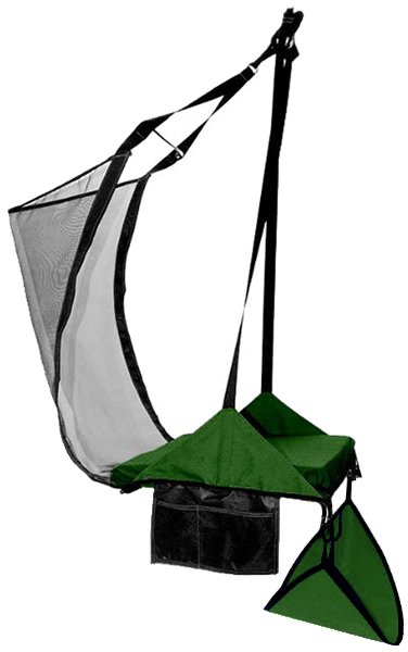 Krzesło 1 osobowe z hamakiem na nogi, zielony Crua HoverChair Xtend