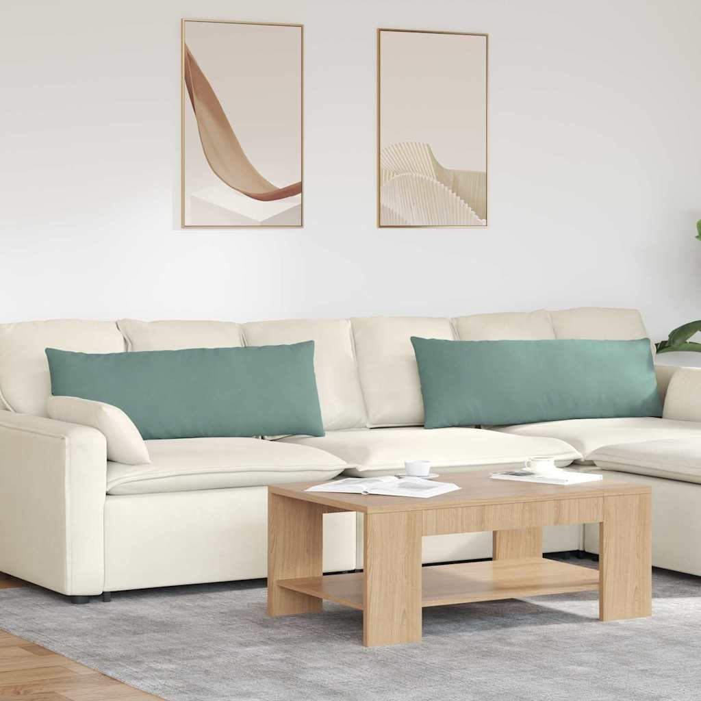 vidaXL Poduszki na sofę 2 pcs Zielony morski 120 x 40 cm