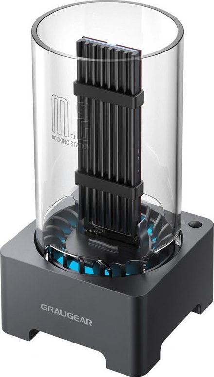 Stacja dokująca Graugear Docking Station dla M.2 NVMe SSD z radiatorem i wentylatorem