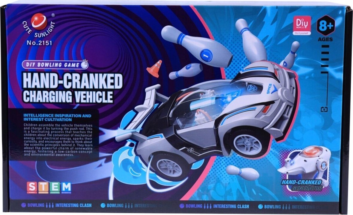 DIY Zbuduj To Sam Samochód Auto Dynamo Pilot + Kręgle Zabawka edukacyjna dla dzieci