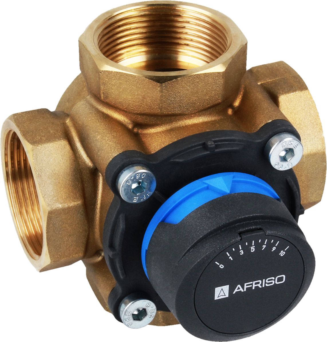 Afriso 4-drogowy obrotowy zawór mieszający ARV 486 ProClick, DN40, Rp1 1/2", Kvs 25 (1348610)