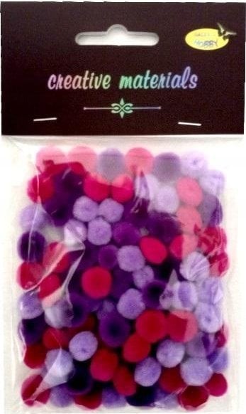 Titanum Pompony akrylowe fioletowa 10mm 100szt