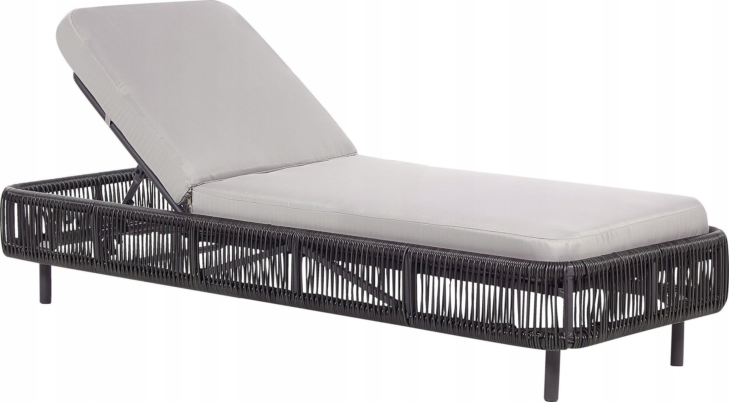 Beliani Leżak ogrodowy z technorattanu szary OSINI
