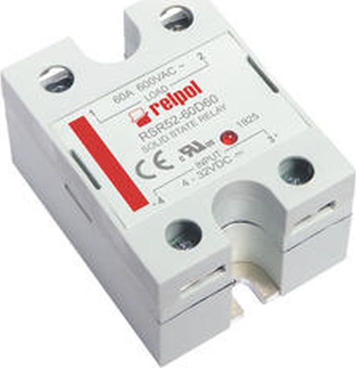 Relpol Przekaźniki półrzewodnikowe jednofazowe 480V AC 4-32V DC AC1 40/480V AC RSR52-48D40 2615940