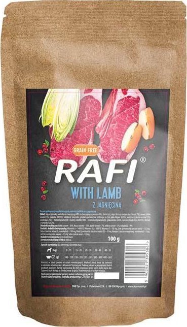 Sucha karma dla psa Rafi z jagnięciną 100 g