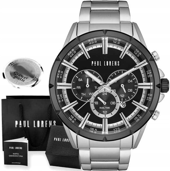 Zegarek męski Paul Lorens -LUXURY-1C1 Z GRAWEREM