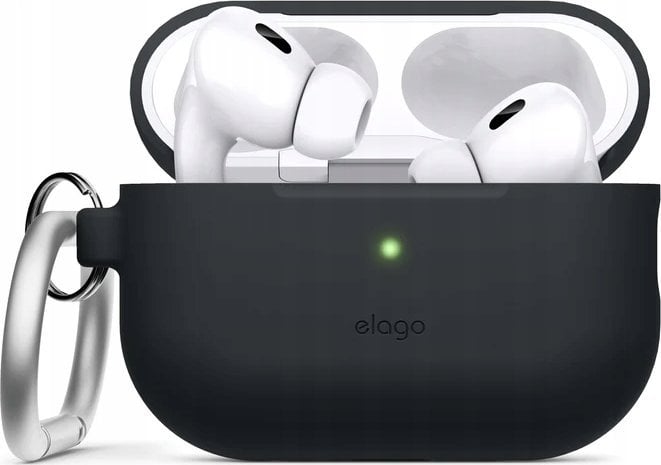 Elago Elago AirPods Pro 2 Hang Silicone Case - etui z karabińczykiem do AirPods Pro 2 czarne